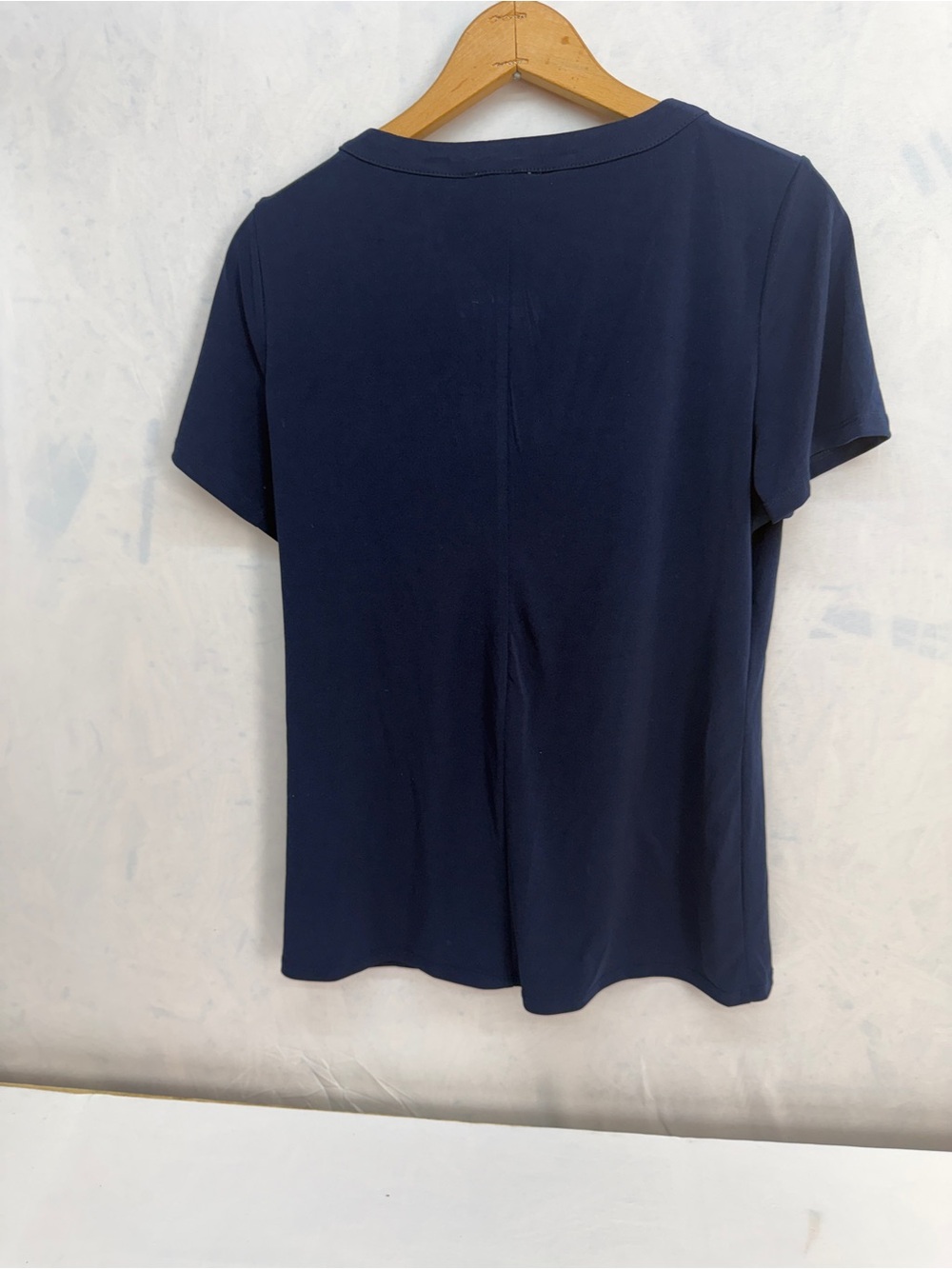 Navy Short-Sleeve Zip-Front Tee with Chest Pocket Accents - Picture 2 of 4